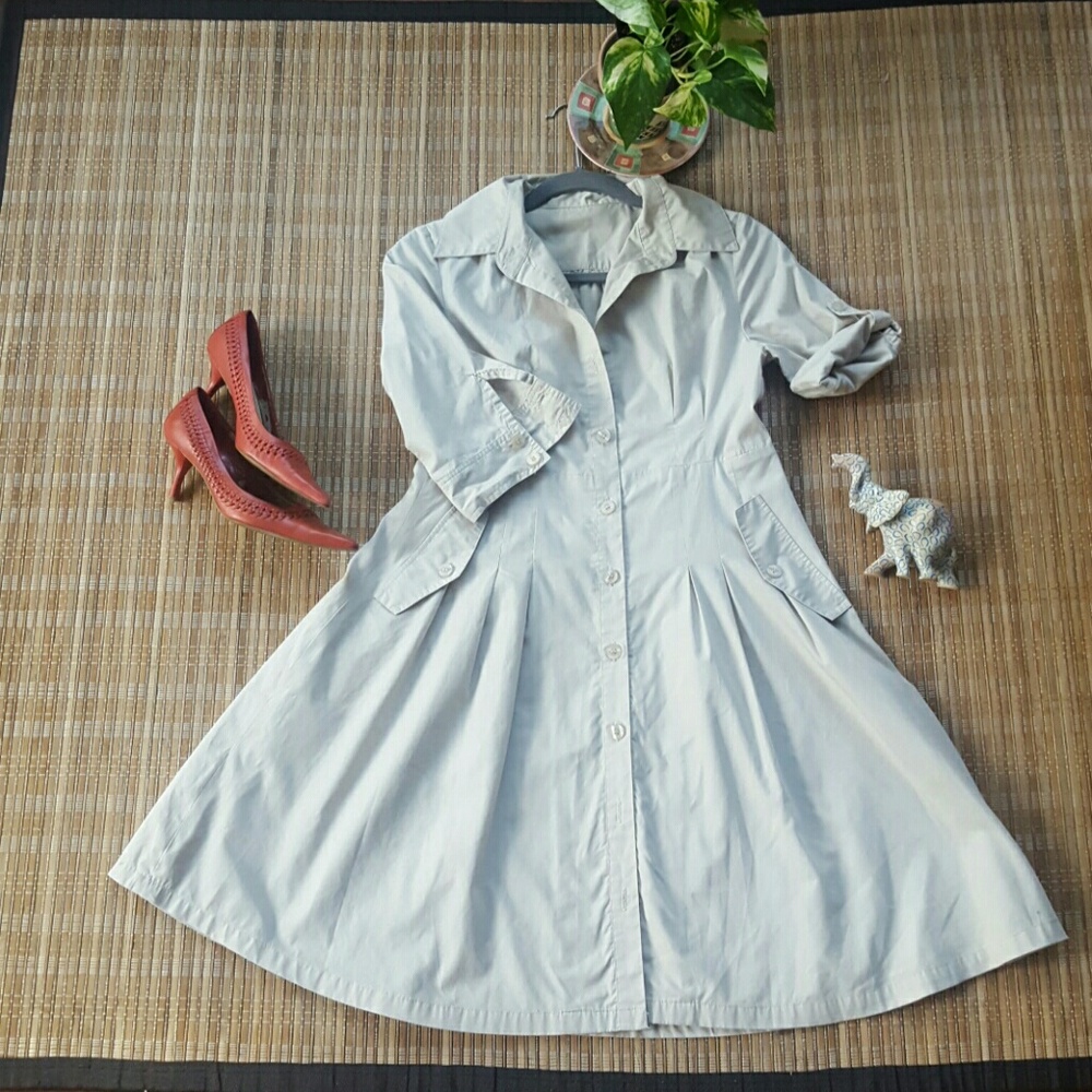 Khaki Shirt Dress